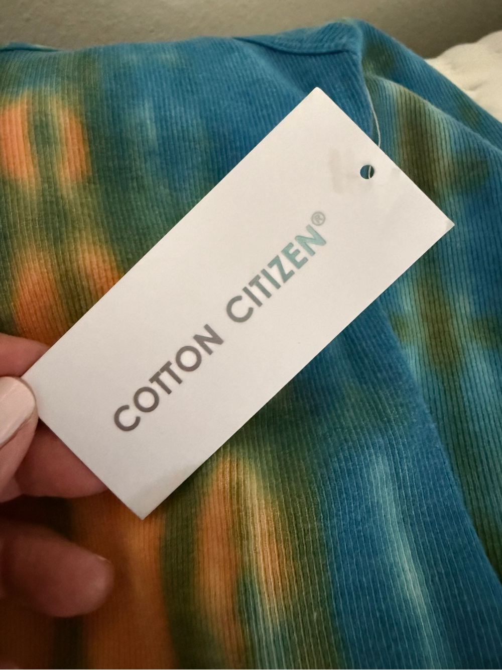 🌈 Cotton Citizen Verona Midi Tank Dress XS | Rainbow Tie Dye | Rare Colorway - Picture 7 of 11